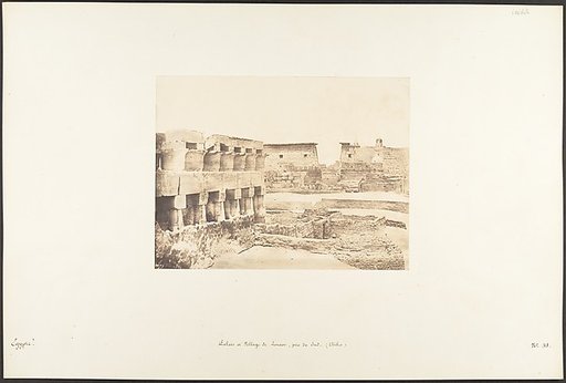 Palais et Village de Louxor, pris du Sud, Thèbes