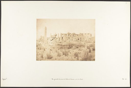 Vue générale des ruines du Palais de Karnac, prise du Nord