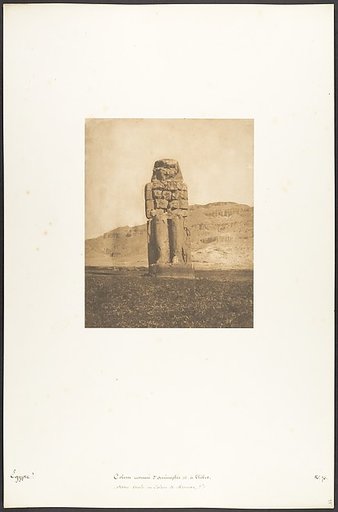 Colosse restauré d' Aménophis III, à Thèbes (Statue vocale ou Colosse de Memnon)