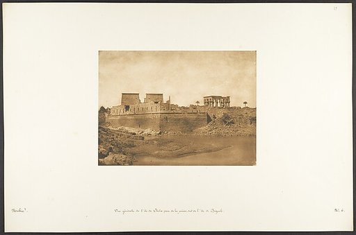 Vue générale de l'île de Philae, prise de la pointe Sud de l'île de Begueh