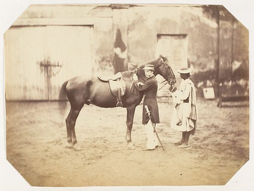 [Captain Stuart and the horse 'Tortoiseshell']