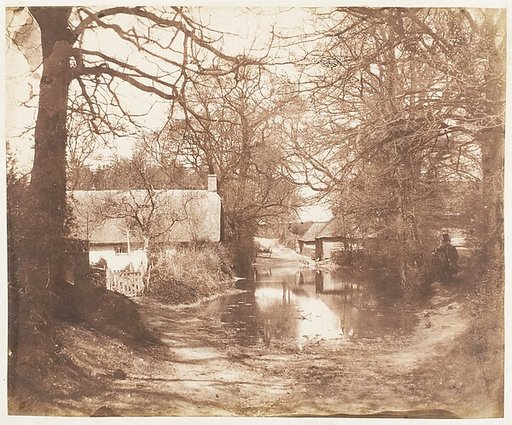 [View of a House in the Woods, with a Waterlogged Road]