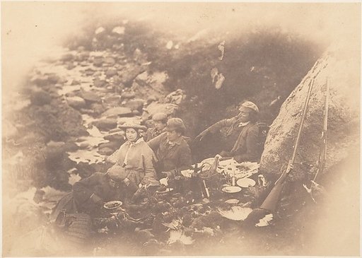 [Picnic Near a Stream]