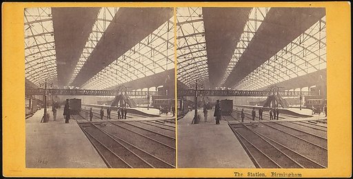 [Group of 6 Early Stereograph Views of Birmingham, England]