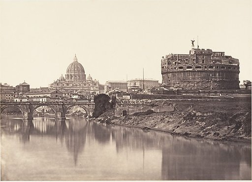Veduta di Castel St Angelo. S. Pietro