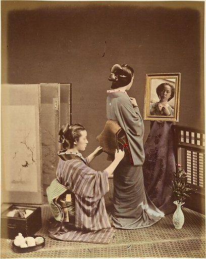 [Two Japanese Women in Traditional Dress]