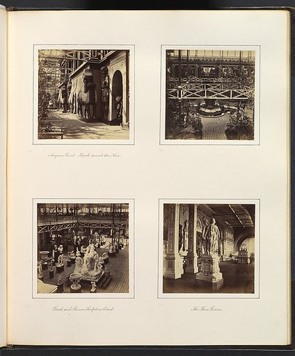 [Assyrian Court, Facade Towards the Nave; Elevated View of Assyrian Court; Greek and Roman Sculpture Court; The Three Graces]