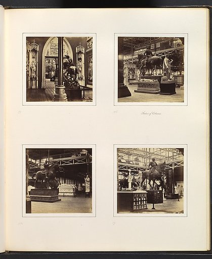 [Medieval Court; Statue of Coleoni; Equestrian Statue of Gattamelata by Donatello, from the Court of Monuments of Christian Art; Equestrian Statue of Colleone]