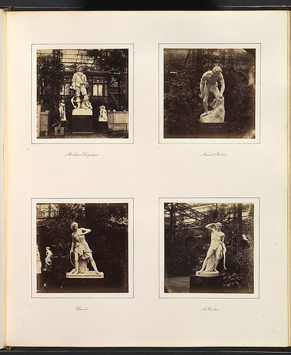 [Sculptures of Abraham Duquesne; an Ancient Briton; David with his Slingshot; a Hunter]
