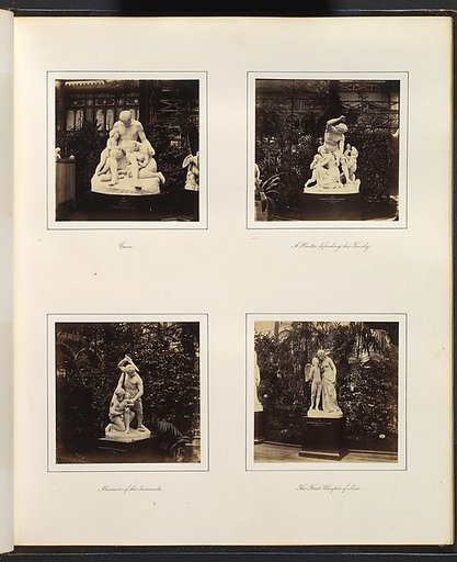 [Sculptures of Cain, a Hunter Defending his Family, the Massacre of the Innocents, and Allegorical Figures of the First Whisper of Love]