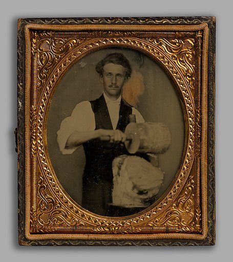 [Man Riving Wood with Froe and Club]