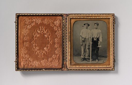 [Two Young Workmen with Hatchets]