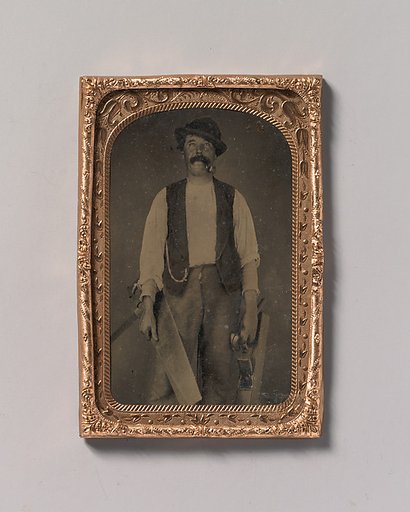 [Carpenter with Saw, Hammer, and Jointer]