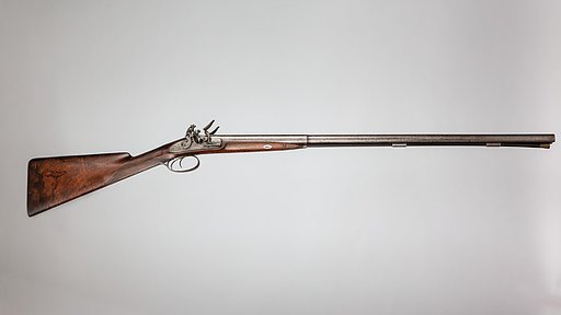 Double-Barreled Side-by-Side Flintlock Shotgun