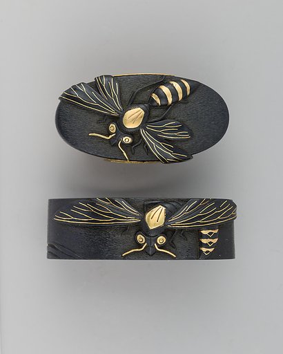 Sword-Hilt Collar and Pommel (Fuchigashira)