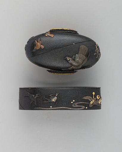Sword-Hilt Collar and Pommel (Fuchigashira)
