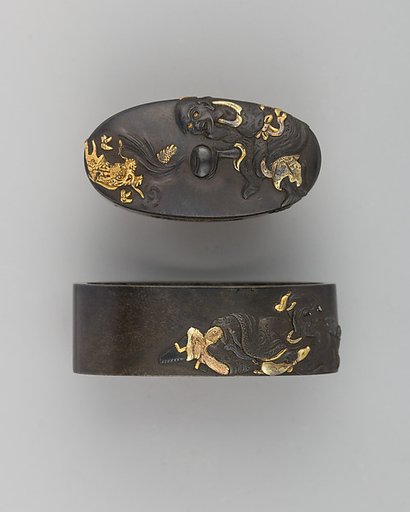 Sword-Hilt Collar and Pommel (Fuchigashira)