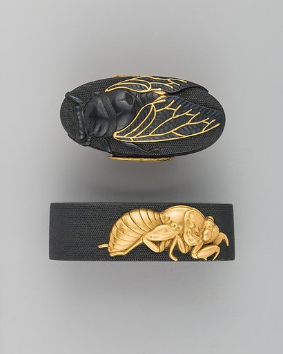 Sword-Hilt Collar and Pommel (Fuchigashira)