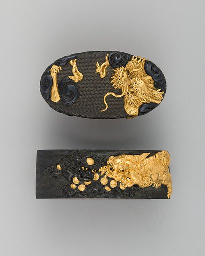 Sword-Hilt Collar and Pommel (Fuchigashira)