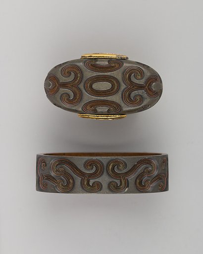 Sword-Hilt Collar and Pommel (Fuchigashira)