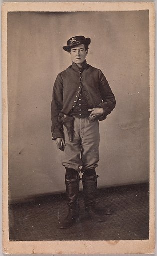 [Union Cavalry Soldier with Pistol in Holster]