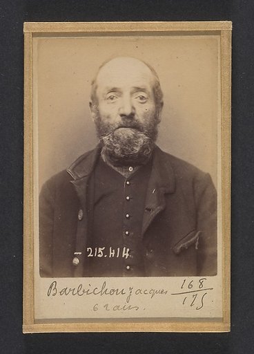 Barbichon. Jacques, Émile. 62 ans, né à Provins. Marchand de mouron. Anarchiste. 9/3/91.