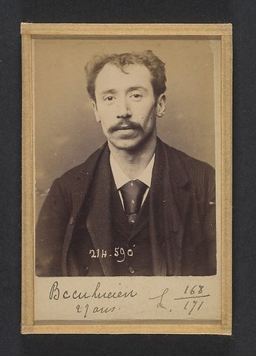 Becu. Lucien. 27 ans, né à la Conté d'Abigny (Pas-de-Calais). Garçon de café. Pas de motif. 22/2/94.