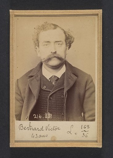 Ber(h)nard. Victor. 43 ans, né à Paris. Coupeur. Anarchiste. Fiché le 28/2/94.