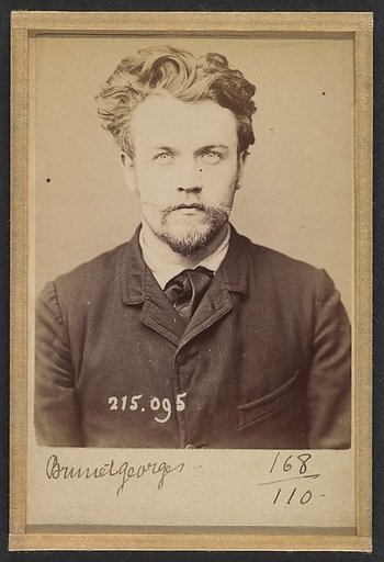 Brunet. Georges. 25 ans, né à Paris. Menuisier. Anarchiste. 4/2/94.