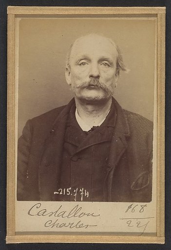 Castallou. Charles. 53 ans, né le 4/10/41 à Paris IIe. Tapissier. Anarchiste. 16/3/94.