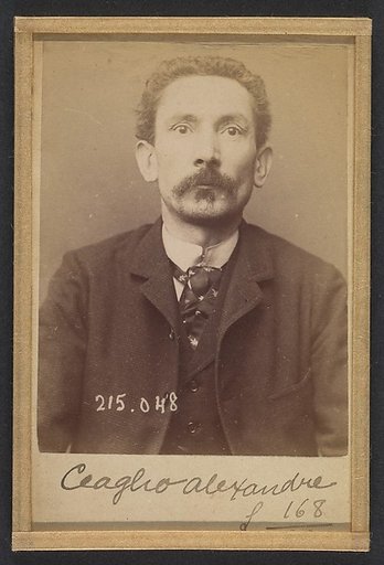 Ceaglio. Alexandre, Joseph. 42 ans, né à Turin (Italie). Employé de commerce. Anarchiste. 3/3/94.