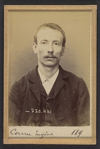 Cornu. Eugène. 25 ans, né à Paris XXe le 27/3/94. Cordonnier. Anarchiste. 2/7/94.