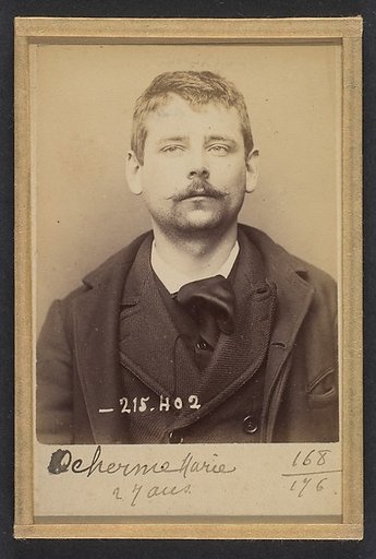Deherme. Marie, Adolphe. 26 ans, né à Paris XVIIe. Publiciste. Anarchiste. 9/3/94.