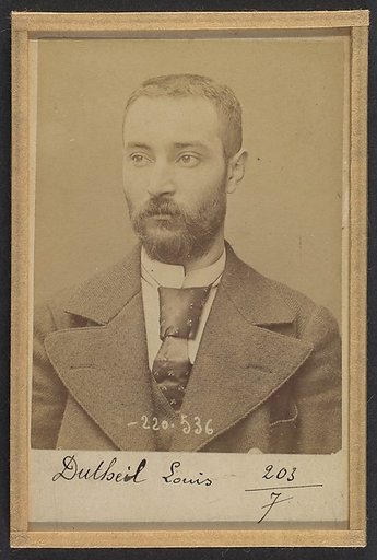 Dutheil. Louis. 29 ans, né le 28/7/64 à Maisonnais (Ht Vienne). Tailleur d'habits. Anarchiste. 3/7/94.