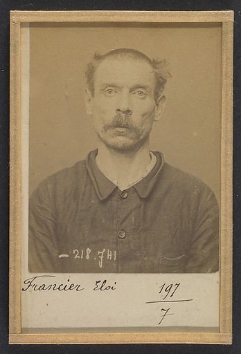 Francier. Éloi. 41 ans, né le 28/10/53 à Resson-le-Long (Aisne). Ébéniste. Anarchiste. 22/5/94.