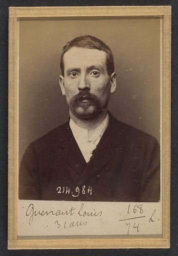 Guénant. Louis, Désiré. 31 ans, né à Paris XVIIIe. Comptable. Anarchiste. 2/3/94.