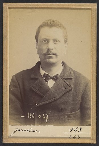 Jourdan. Numa. 30 ans, né le 27/8/61 à Courbevoie (Seine). Teinturier. Anarchiste. 23/4/92.