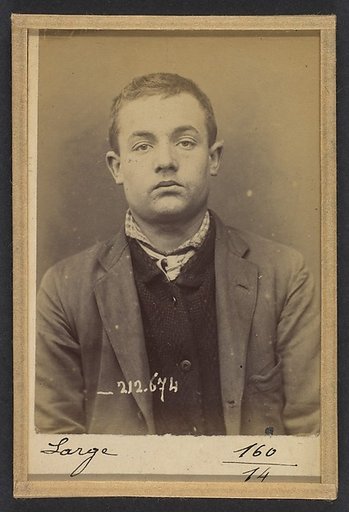 Large. Etienne, Louis. 20 ans, né le 1/1/74 à Lyon (Rhône). Tapissier. Anarchiste. 9/1/94.