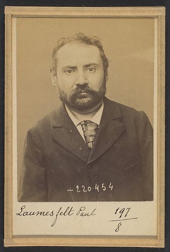 LaumesfeIt. Paul, Mathias. 35 ans, né le 29/3/59. à Paris VIe. Tailleur d'habits. Anarchiste. 2/7/94.