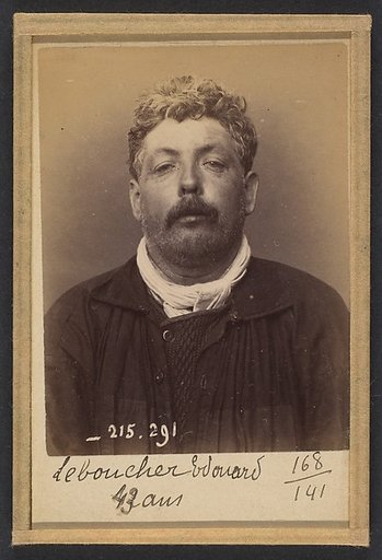 Leboucher. Edouard, Léon. 43 ans, né à Paris XIVe. Cordonnier. Anarchiste. 7/3/94.