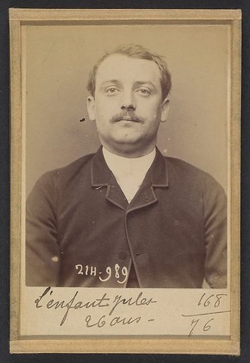 Lenfant. Émile, Jules. 26 ans, né à Choisy-le-Roi (Seine). Modeleur. Anarchiste. 2/3/94.