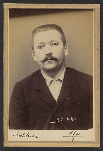 Lothier. Gaston. 27 ans, né le 27/12/66 à St Thomas (Charente-Inférieure). Menuisier. Anarchiste. 1/1/94.