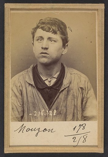 Monzon. Lucien, Henri, Baptiste. 18 ans, né à Paris XXe. Couvreur. Anarchiste. 23/3/94.