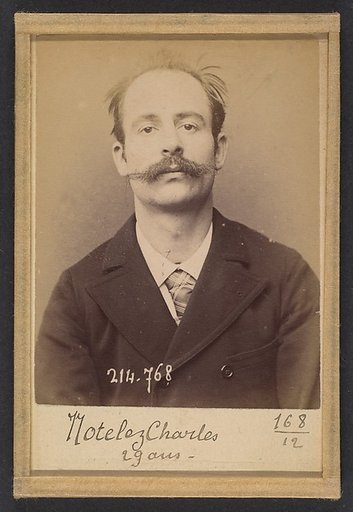 Notelez. Charles, Émile. 29 ans, né à Paris XXe. Portefeuilliste. Anarchiste. 26/2/94.