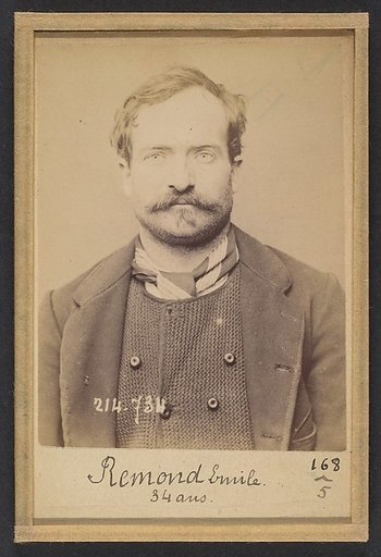 Remond. Émile, Adolphe. 34 ans, né à Bagnolet (Seine). Carrier. Anarchiste. 26/2/94.