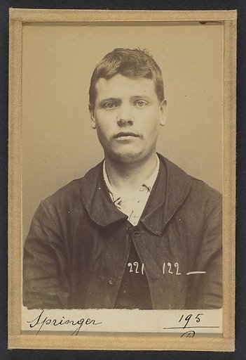 Springer. François. 21 ans, né le 17/9/72 à Duisburg (Allemagne). Menuisier. Anarchiste. 17/7/94.