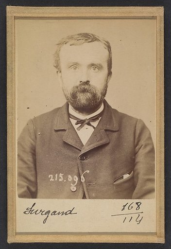 Surgand. Alphonse. 21 ans, né à Lyon. Réparateur de chaussures. Anarchiste. 4/3/94.