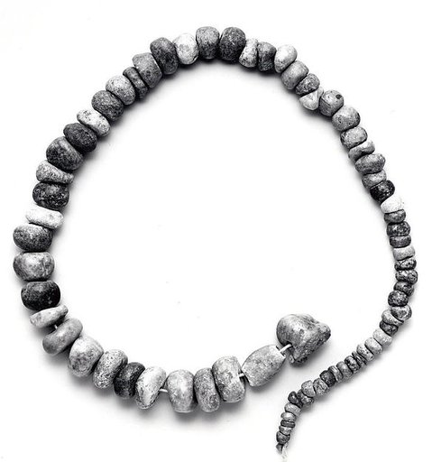 Necklace of stone beads