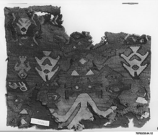 Tapestry Fragment with Plumed Figure