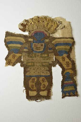 Tapestry Fragment with Plumed Figure